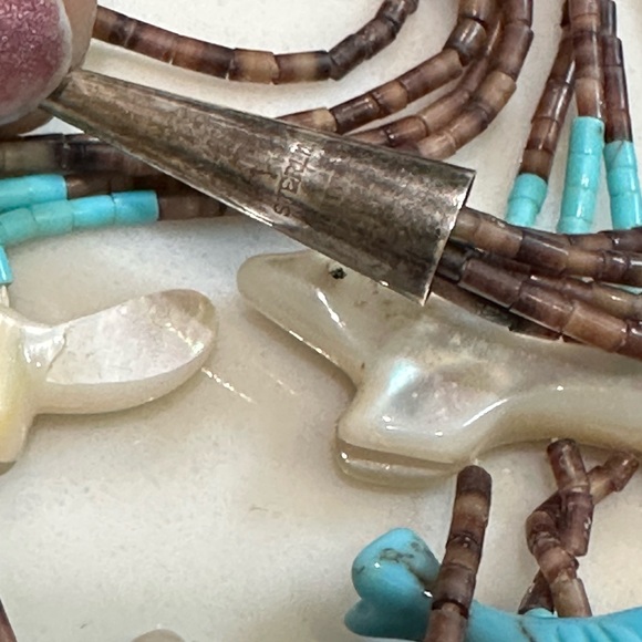 Vintage handmade Zuni fetish Colorful Animal Beaded Necklace